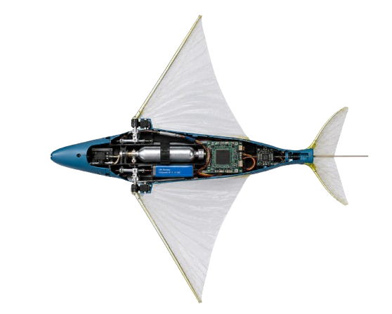 Technical cutaway of the Hydrogliss HG-01 platform showing internal systems